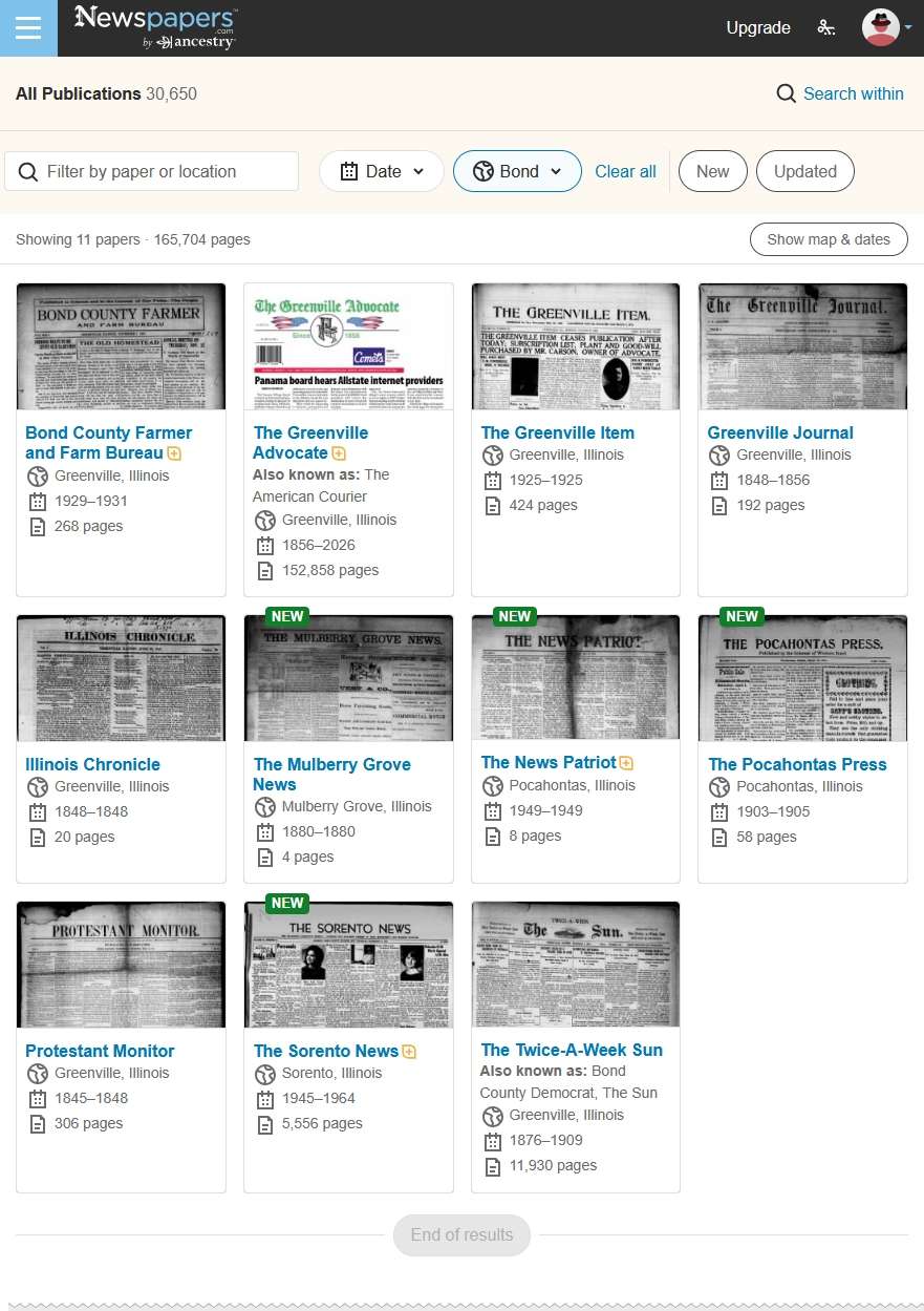 grid of newspaper front pages